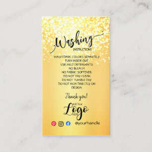 HINZUFÜGEN SIE IHRE LOGO-WÄSCHANWEISE PFLANZENKART VISITENKARTE