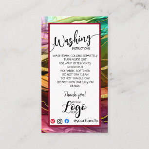 HINZUFÜGEN SIE IHRE LOGO-WÄSCHANWEISE PFLANZENKART VISITENKARTE