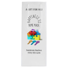 Hinzufügen von Anwesen-Hausschlüsseln für Ihr Logo Geschenktüte Für Weinflaschen