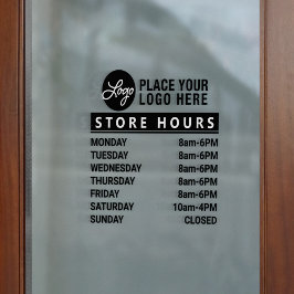 Hinzufügen von Betriebszeiten für den benutzerdefi Fensteraufkleber