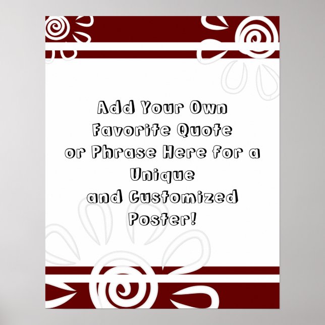 Hinzufügen von Blume für benutzerdefinierte Angebo Poster (Vorne)