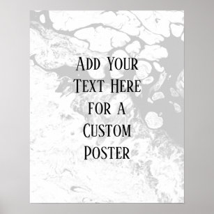 Hinzufügen von eigenem Text, weißem und grauem Mar Poster