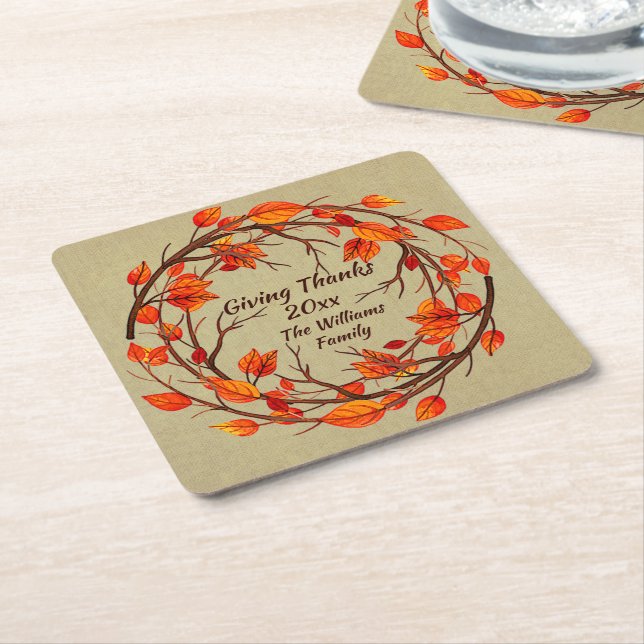 Hinzufügen von Erntedank-Nachweispapier zum Herbst Rechteckiger Pappuntersetzer (angewinkelt)