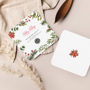 Hinzufügen von Firmenlogo-Mitarbeitern Weihnachtsf Mitteilungskarte