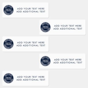 Hinzufügen von Firmenlogos und Textmitarbeitern Etiketten