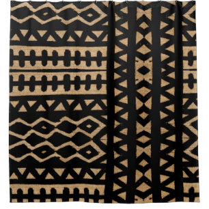 Hinzufügen von Flair mit Motiven für Tribal-Muds Duschvorhang