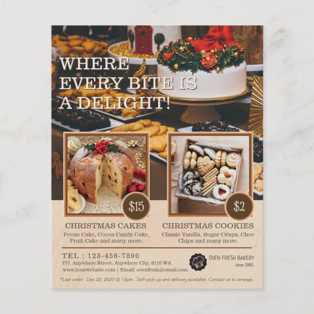 Hinzufügen von Flyern zur Werbeaktion für Bäckerei (Vorderseite)