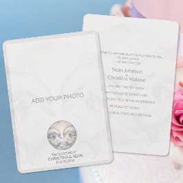 Hinzufügen von Foto Modern Whimsy Dolphin Hochzeit Einladung