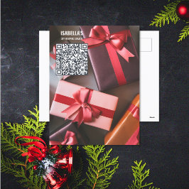 Hinzufügen von Foto QR Code Visitenkarte Feiertagspostkarte