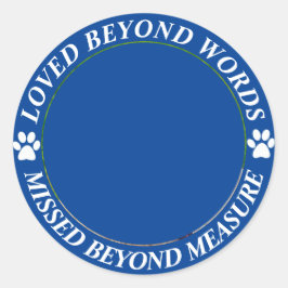 Hinzufügen von Foto- und Name-Pet-Memorial Runder Aufkleber