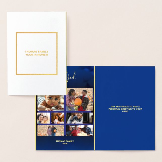 Hinzufügen von Fotos - Weihnachtsgeschenk-Foto-Kar Folienkarte (Anzeige)