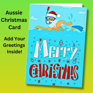 Hinzufügen von Grußtext Santa Beach Schnorcheln We Karte