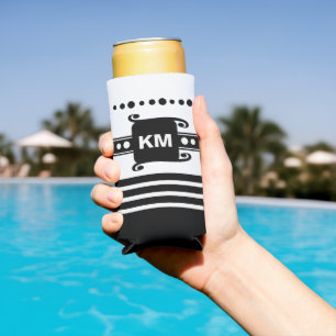 Hinzufügen von Initialen dots Streifen entspannen  Selters Dosenkühler