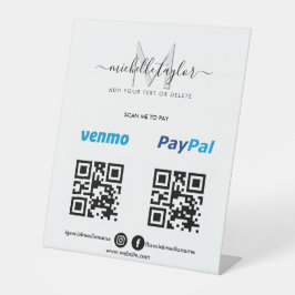 Hinzufügen von Logo-Scan, um Venmo PayPal QR-Code  Sockelschild