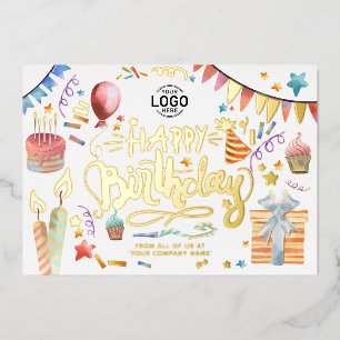 Hinzufügen von Logo-Spaß Farbiges Party Business G Folieneinladung