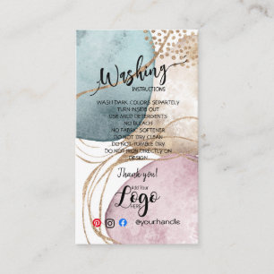 HINZUFÜGEN VON LOGO-Waschanleitungen CARE CARDS Go Visitenkarte
