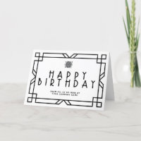 Hinzufügen von Logos Art Deco Business Geburtstag