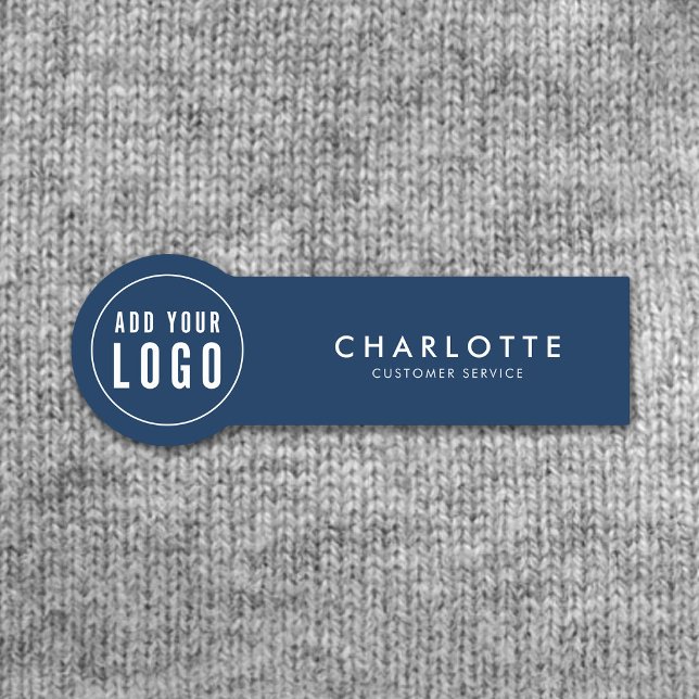 Hinzufügen von Logos bearbeitbare Farbe Einfach Mo Namensschild (Von Creator hochgeladen)