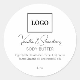 Hinzufügen von Logos Einfache Elegante Schönheitsi Runder Aufkleber