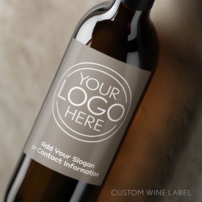 Hinzufügen von Logos und Markierungen Moderne Mini Weinetikett (Custom Logo Wine Label - Celebrate Your Business or Give as a Thank You Gift)
