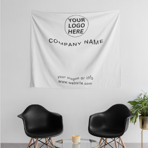 Hinzufügen von Logos und Text in Beruflichem Unter Wandteppich
