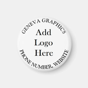 Hinzufügen von Logos und Unternehmensinformationen Magnet