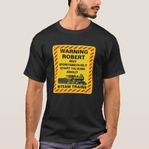 Hinzufügen von Namen Ändern ALLER TEXT-Warnhinweis T-Shirt