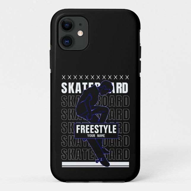 Hinzufügen von Namen ändern Text Freestyle Skatebo Case-Mate iPhone Hülle (Rückseite)