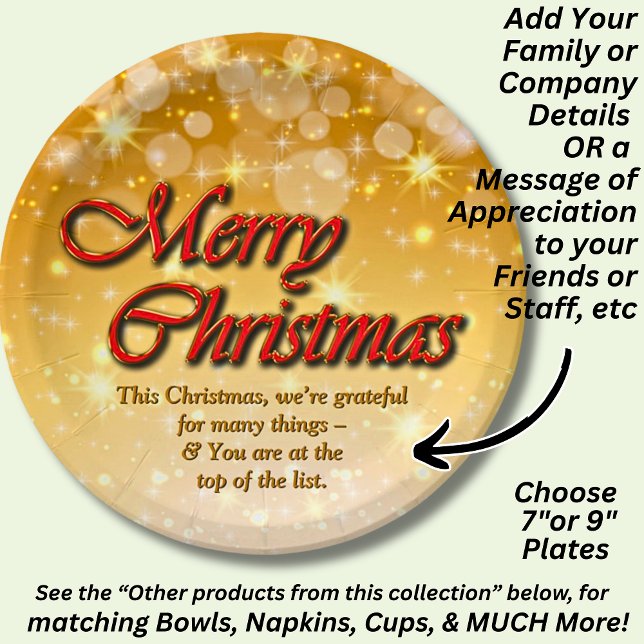 Hinzufügen von Namen Bearbeiten Text passt Weihnac Pappteller (Von Creator hochgeladen)