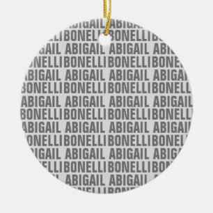 Hinzufügen von Namen minimalistisch fett modernen  Keramik Ornament