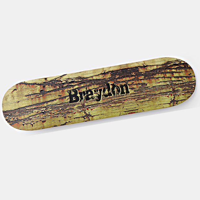 Hinzufügen von Namen oder Initialen Rusty Metal Lo Skateboard (Von Creator hochgeladen)
