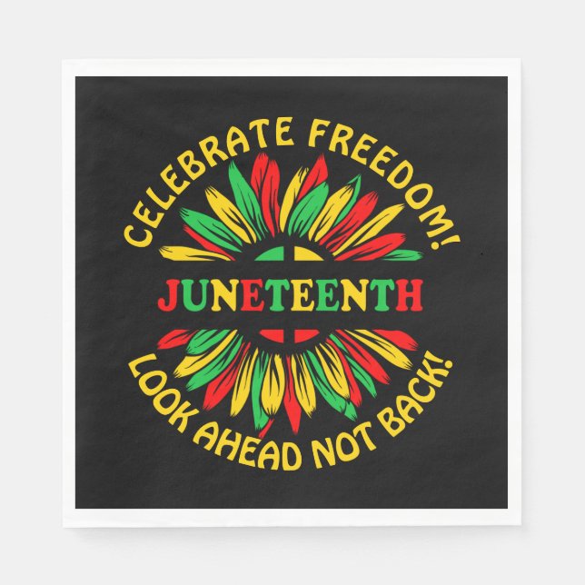 Hinzufügen von Namen Text bearbeiten Juneteenth So Serviette (Vorderseite)