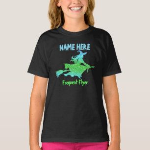 Hinzufügen von Namen und Text Hexe mit einem "Fly T-Shirt