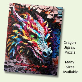 Hinzufügen von Namenstext, 3D-Regenbogen-Drache, R Puzzle