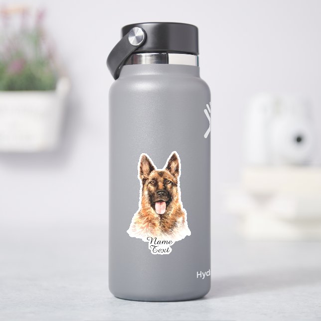 Hinzufügen von Namenstext, Gemälde des deutschen S Aufkleber (HydroFlask)