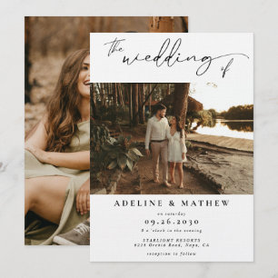 Hinzufügen von Personalisiertem Foto Moderne Skrip Einladung