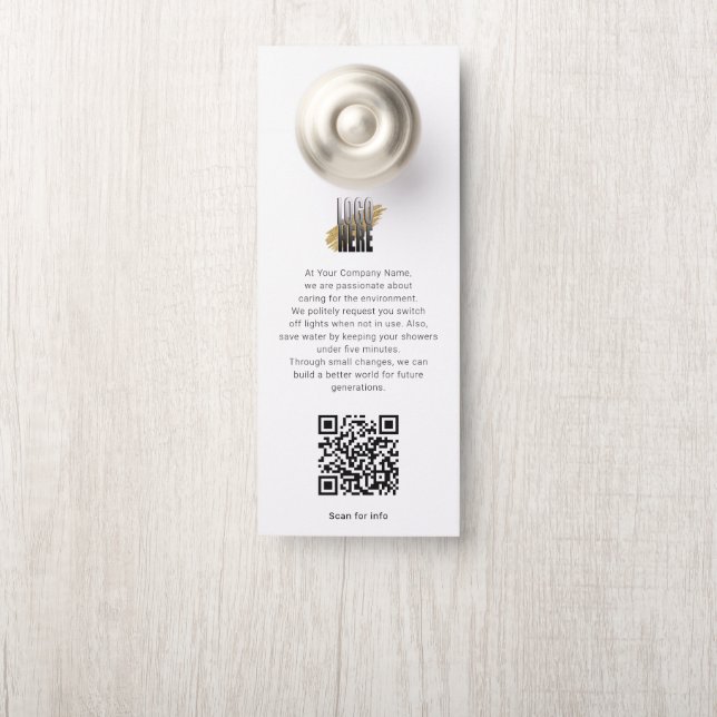 Hinzufügen von QR-Code Hotel-B&B-Informationen Türanhänger (Auf Knauf)