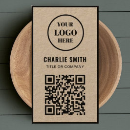Hinzufügen von QR-Code oder Logo l Modernes, rusti Visitenkarte