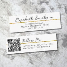 Hinzufügen von QR Code & Social Media Gold Glitzer