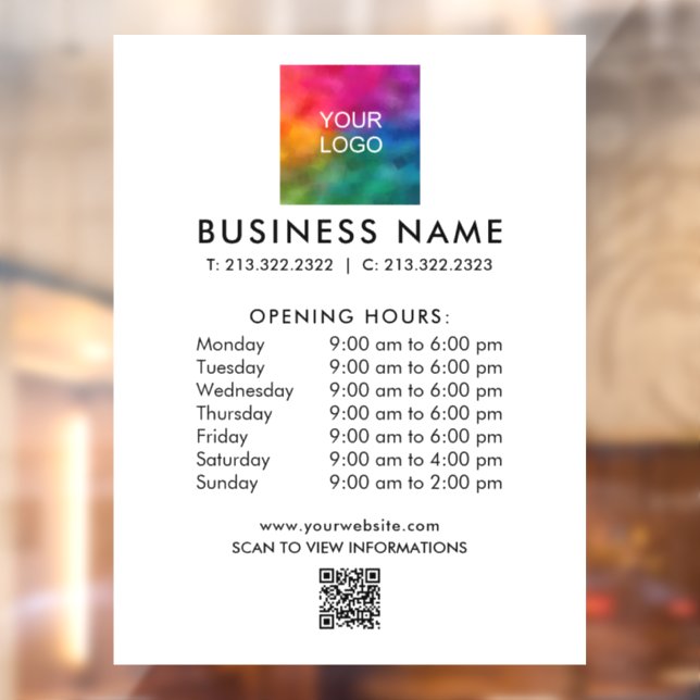 Hinzufügen von QR-Logo-Telefonnummer Scan-Preislis Fensteraufkleber (Blatt 2)