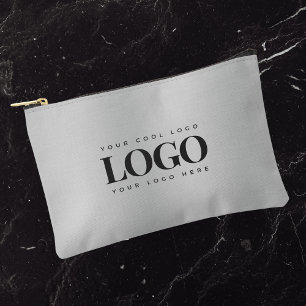 Hinzufügen von Rectangle Business-Logo Grau Zubehörtasche
