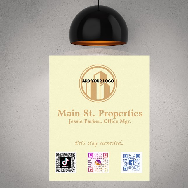 Hinzufügen von Scan-Codes für Social-Media-Logos Poster (Von Creator hochgeladen)