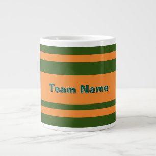 Hinzufügen von Teamnamen Grün- und Gold-Team-Farbe Jumbo-Tasse