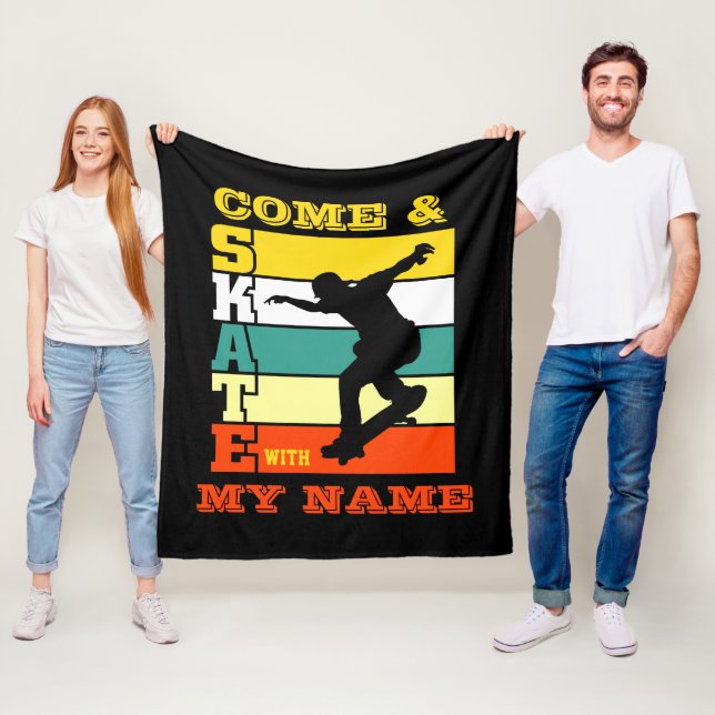 Hinzufügen von Text ändern und Skate mit meinem Na Fleecedecke (Beispiel)