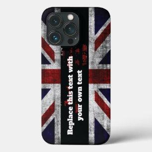 Hinzufügen von Text auf englischer Flagge Throw-Ki Case-Mate iPhone Hülle
