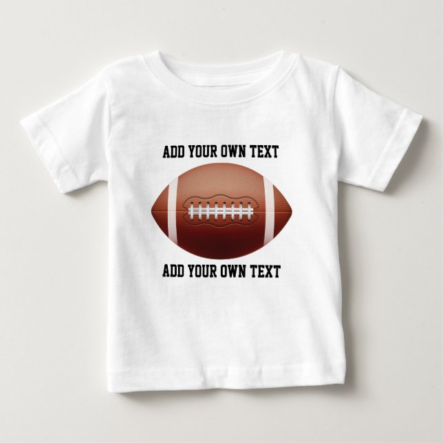 Hinzufügen von Text auf Fußball-Wurfkissen Baby T-shirt (Vorderseite)
