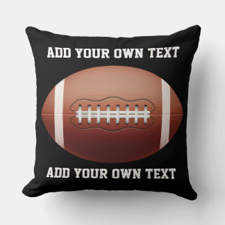 Hinzufügen von Text auf Fußball-Wurfkissen Kissen