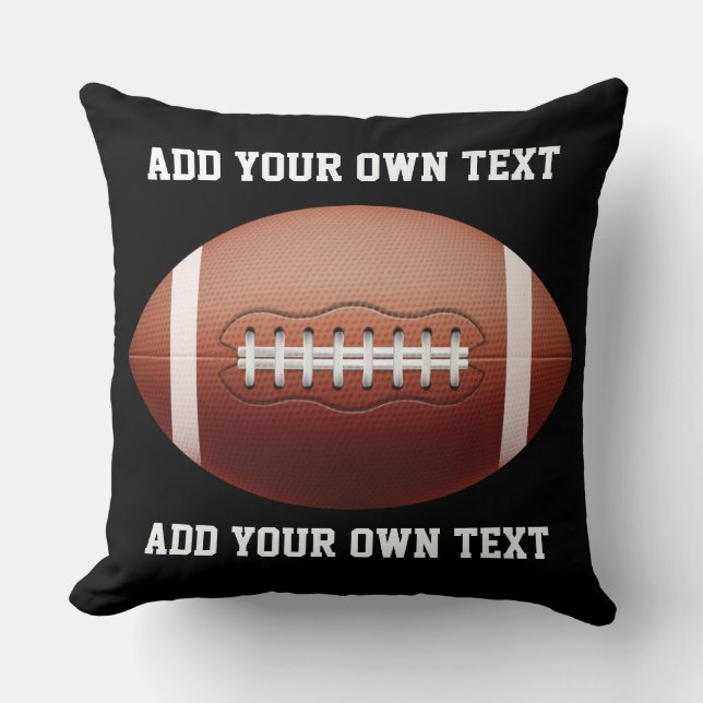 Hinzufügen von Text auf Fußball-Wurfkissen Kissen (Vorderseite)