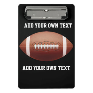 Hinzufügen von Text auf Fußball-Wurfkissen Mini Klemmbrett