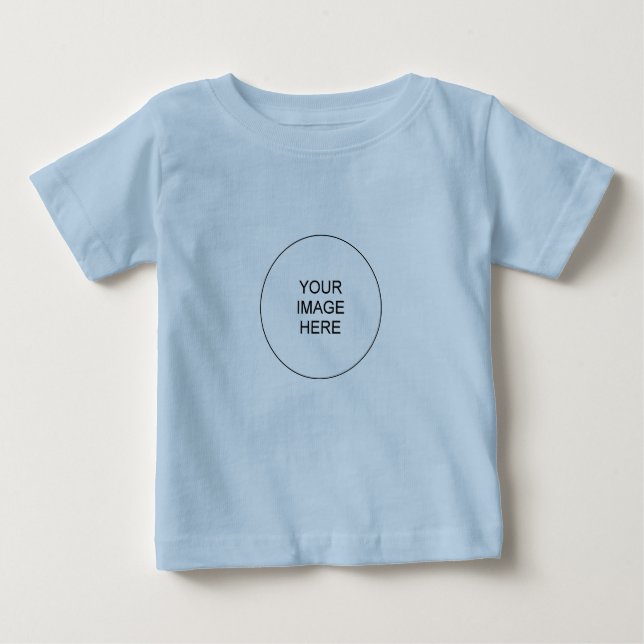 Hinzufügen von Text Bild Doppelseitige Vorlage Blu Baby T-shirt (Vorderseite)